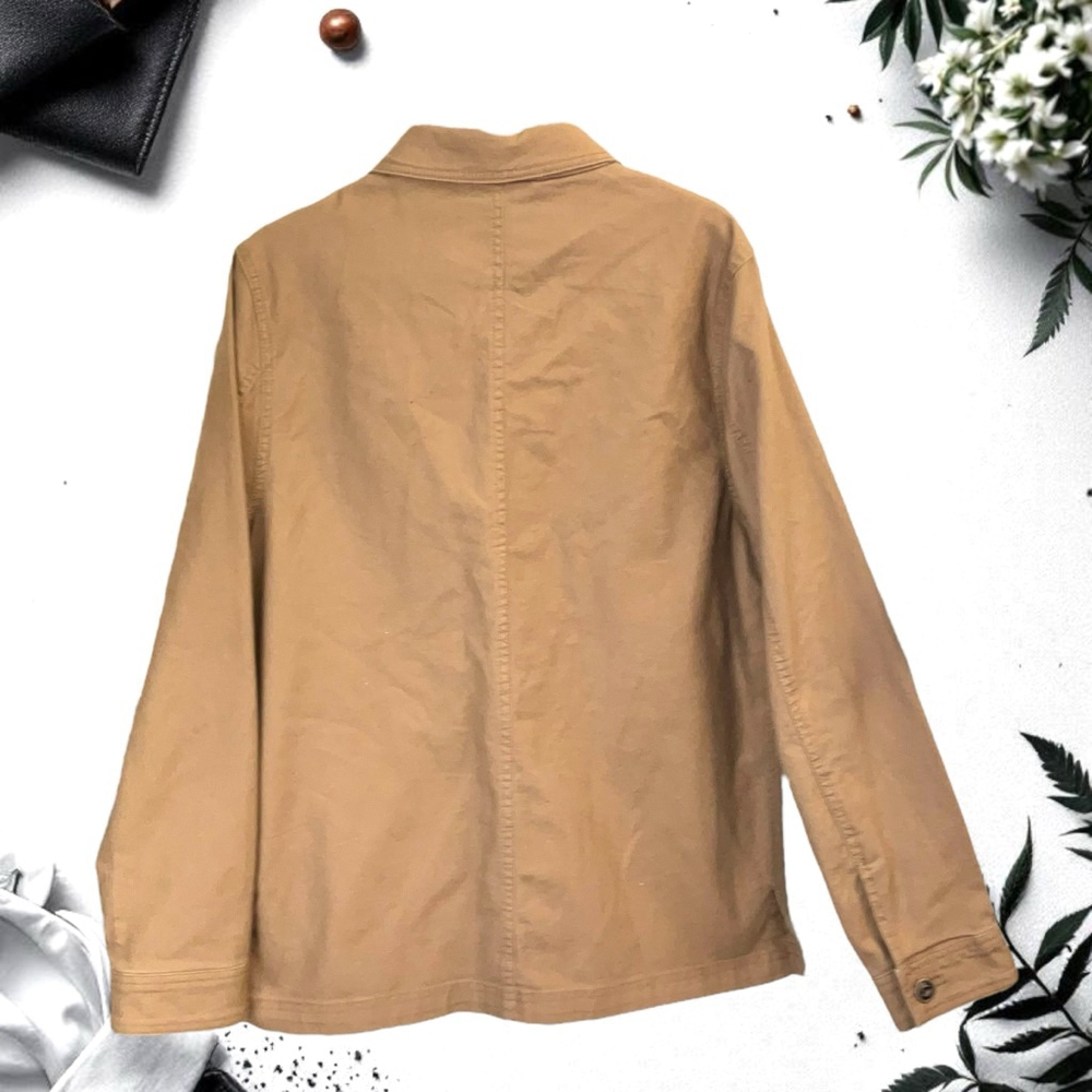 Good Fellow & Co Rust Cinnamon Brown Woven Button Chore Shirt Men Size Small - Picture 5 of 6